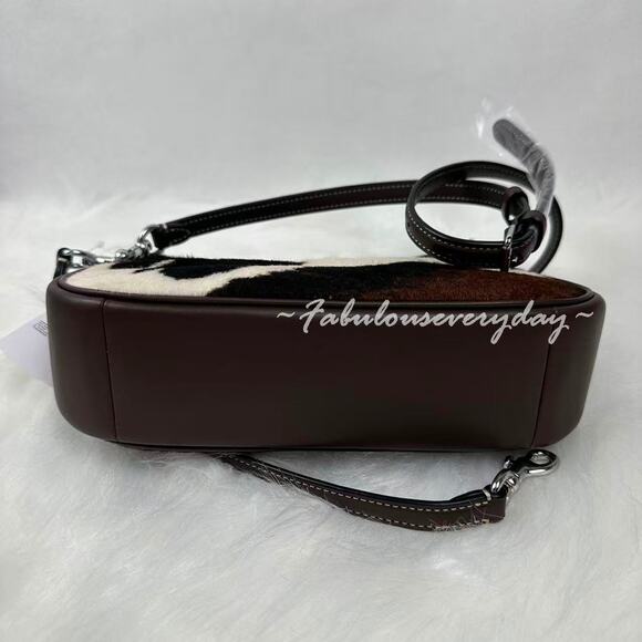 Coach Teri Shoulder Bag With Cow Print CCC86 Cow printed haircalf/Sv/Cow Multi - Picture 9 of 11